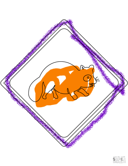 "Wild Animals Crossing (Raccoon dog)" Sign in Japan from 