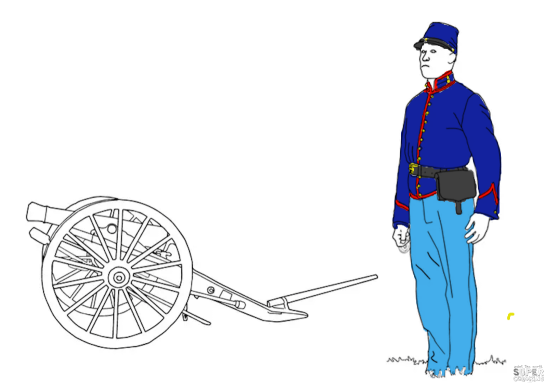 Civil War Artilleryman and Cannon (Fort Smith National Historic Site) from 