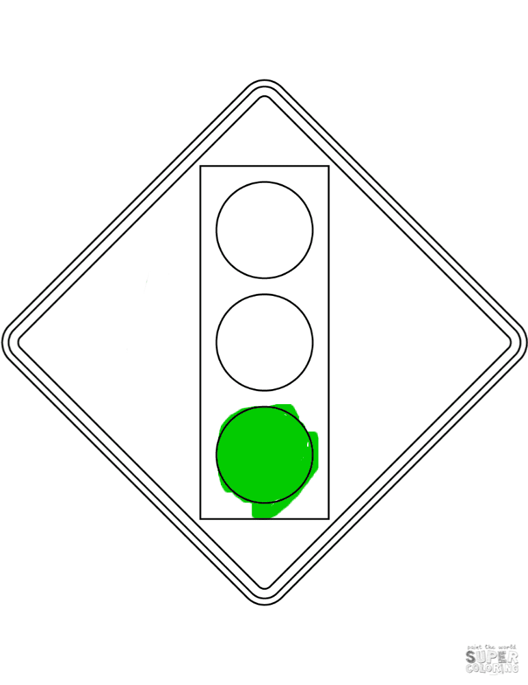 "Traffic Signal Ahead" Sign in the USA from 