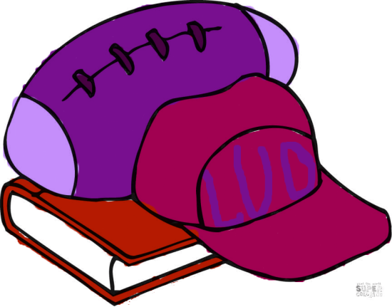 Outline of Football Equipment and a Book from 