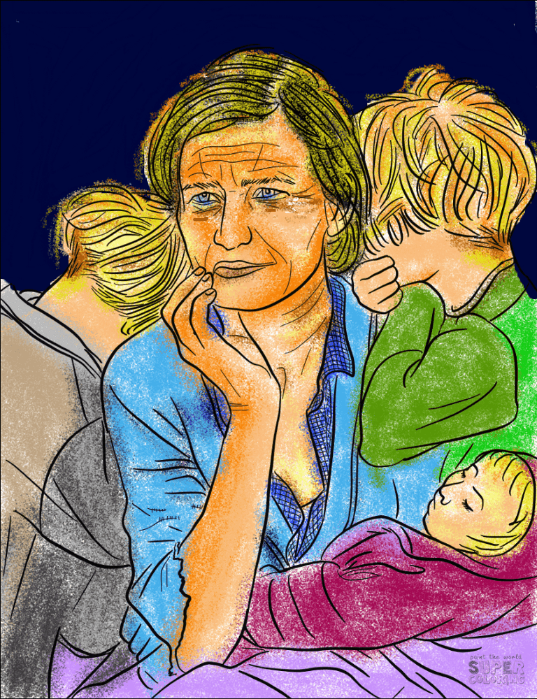 Migrant Mother (1936), an Iconic Image of the Great Depression from 